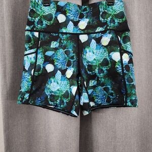 Constantly Varied Gear Black and Blue Patterned Women's Athletic Shorts